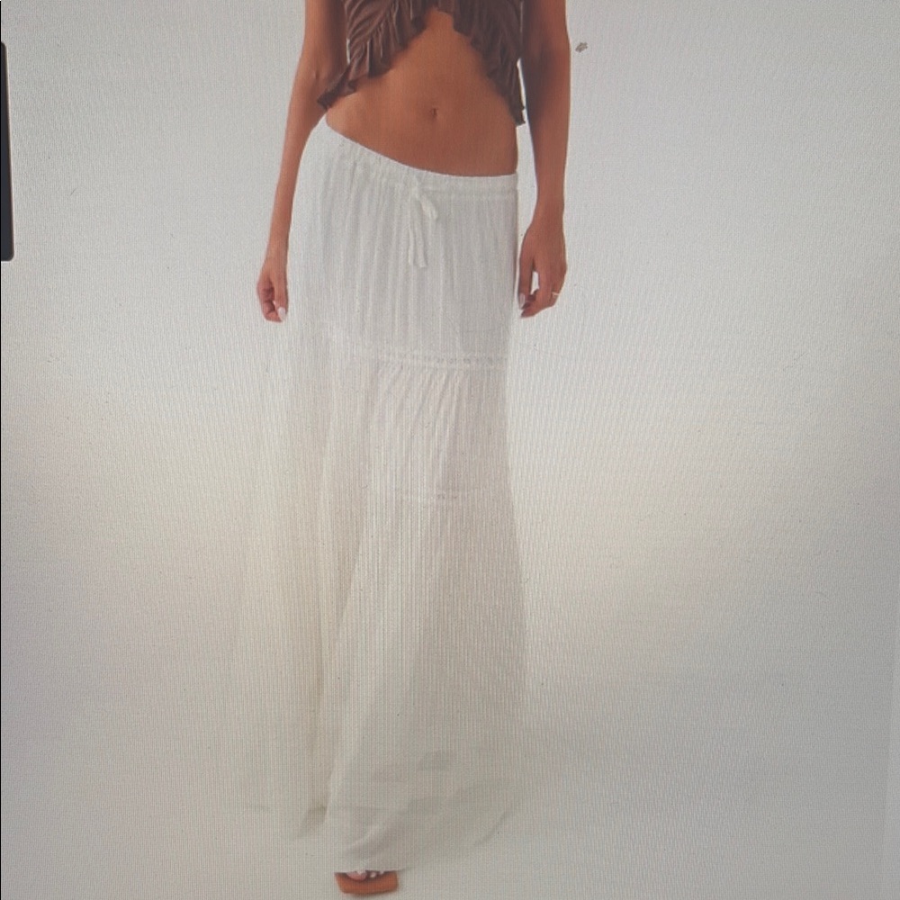 Peppermayo White Maxi A-Line Skirt